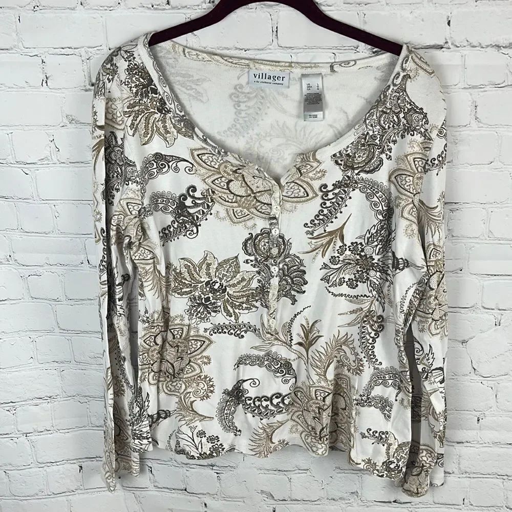Villager by Liz Claiborne Long Sleeve Top